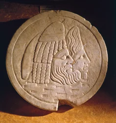 Oscillum Depicting Theatrical Masks